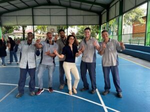 Catarina at a school