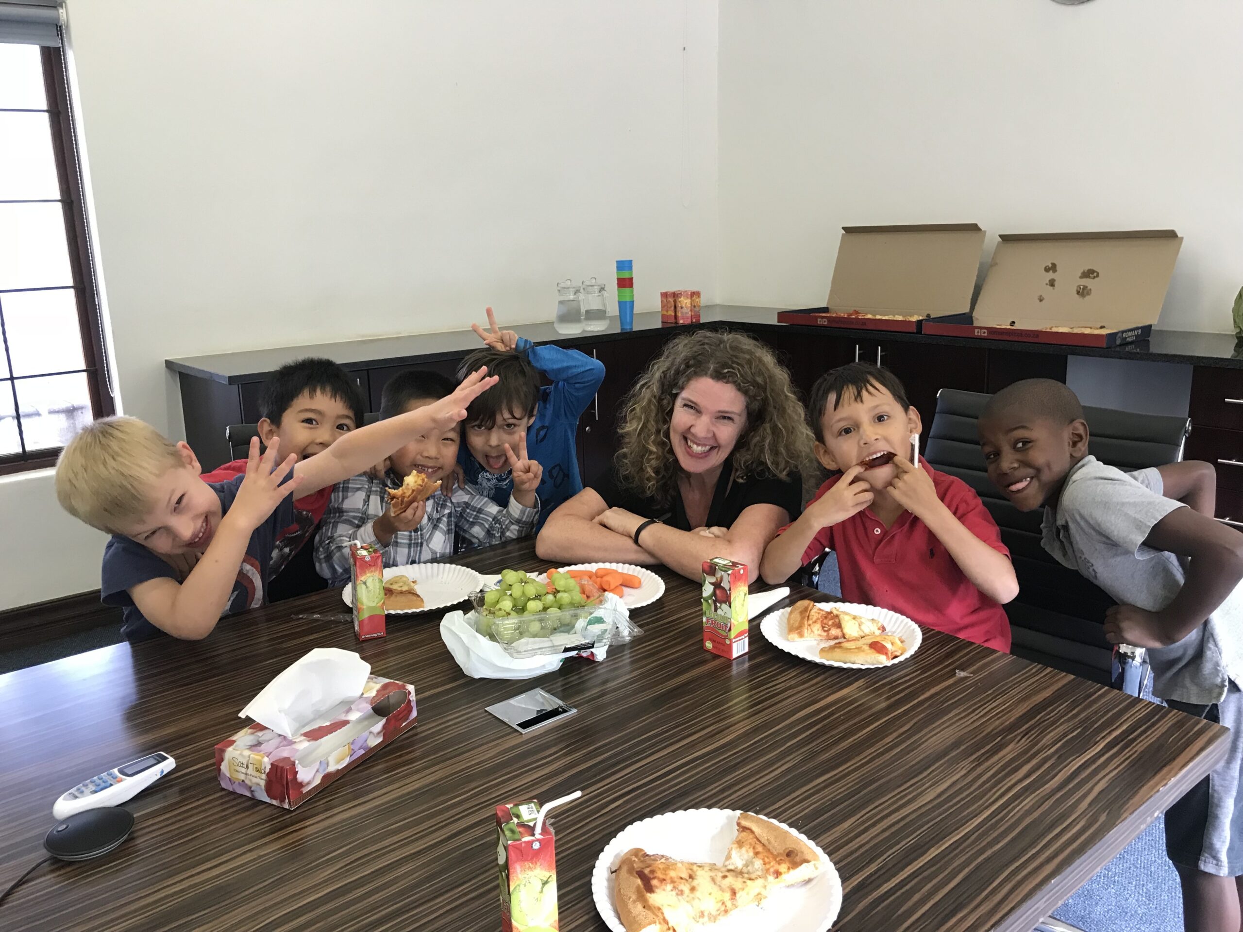 lunch with grade 1 students