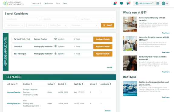 ISS EDUrecruit platform